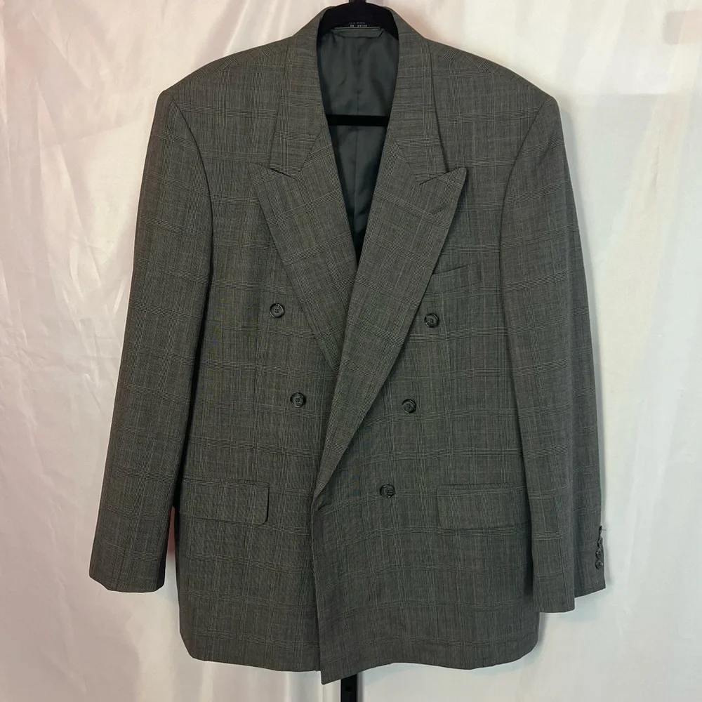 Hardy Amies London Wool Gray Blazer Jacket, size 44